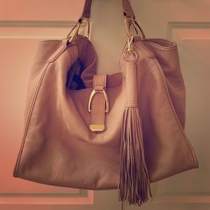Gili beige leather shoulder bag